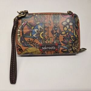 Sakroots Desert Owl Peace Wallet Wristlet Boho Festival Piece - Has Flaws